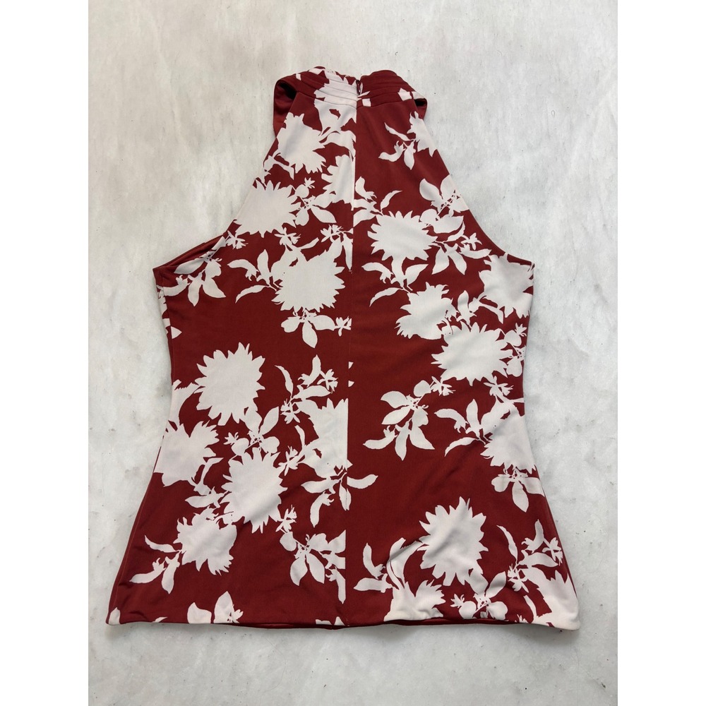 White House Black Market Halter Neck Twisted Floral Print Top Women's Size S - Picture 8 of 8